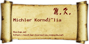 Michler Kornélia névjegykártya